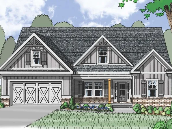 (GA)The Avondale | Front Entry Plan, Spring Creek