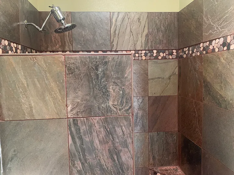 Upstairs Guest Bathroom Walk-In Shower