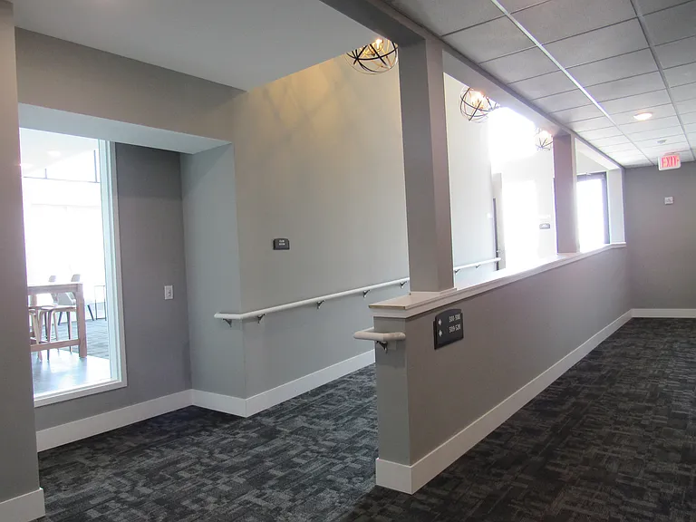 The clubroom is easily accessible.