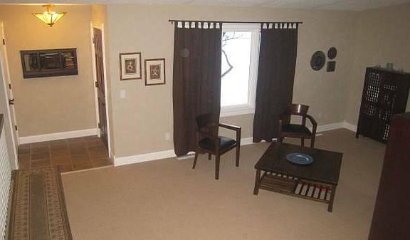 Entryway and living room