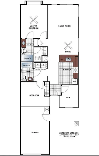 Floor plan 2 Bedrooms-Den