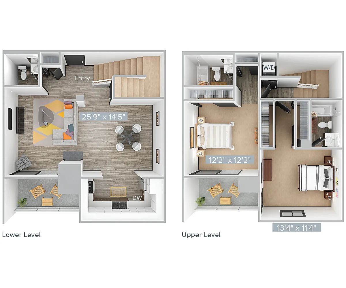 Floor plan N_2B2.5B_1219SF_302-307-308-320-322-Premier