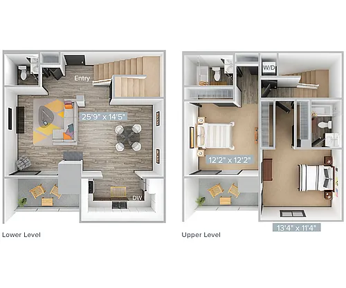 Floor plan N_2B2.5B_1219SF_302-307-308-320-322-Premier