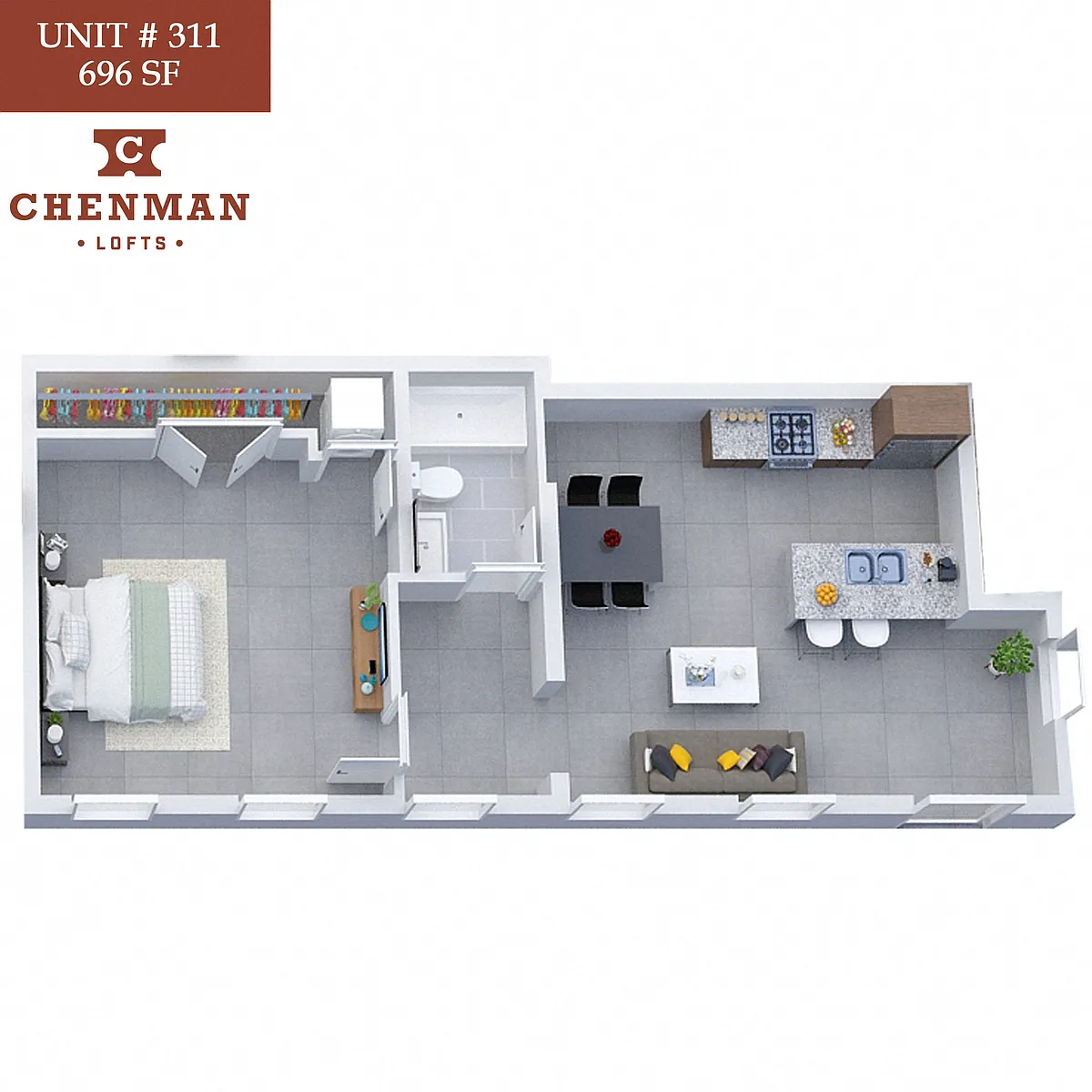 Floor plan Chenman Lofts 311