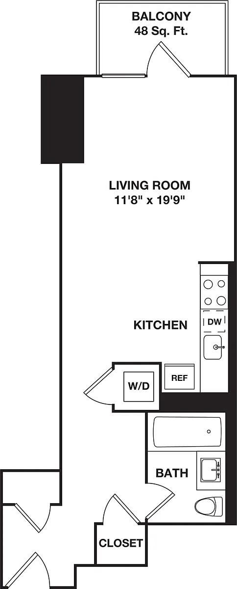 Floor plan Studio F