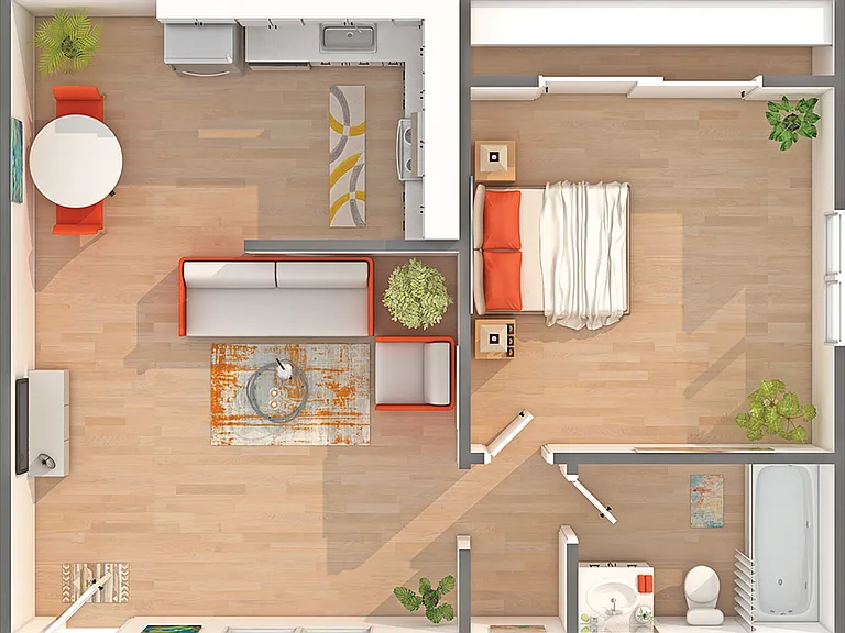 Genesee | 1-Bedroom Floorplan Genesee | 1-Bedroom Floorplan