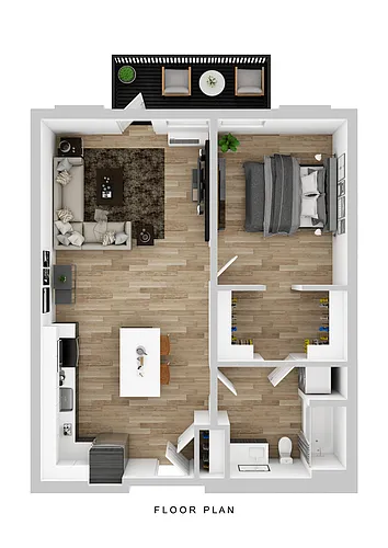 Floor plan Broadrock - 1 Bed A Medium Balcony