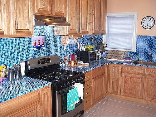 Glass Mosaic tile counter 