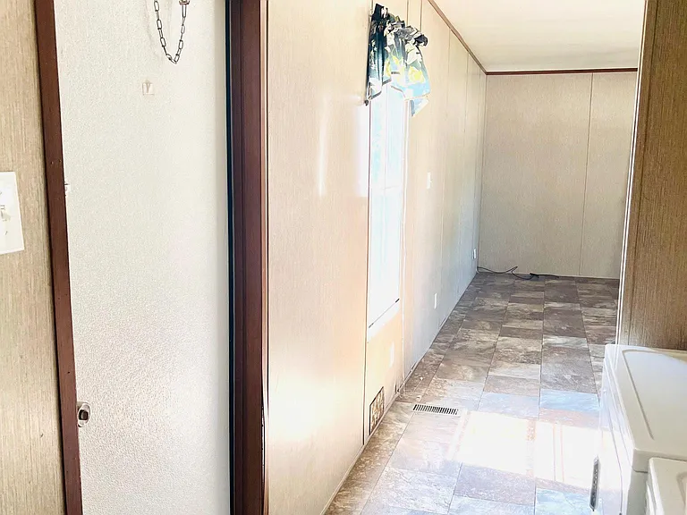 Hallway to Kitchen and living area from 1st Bedroom