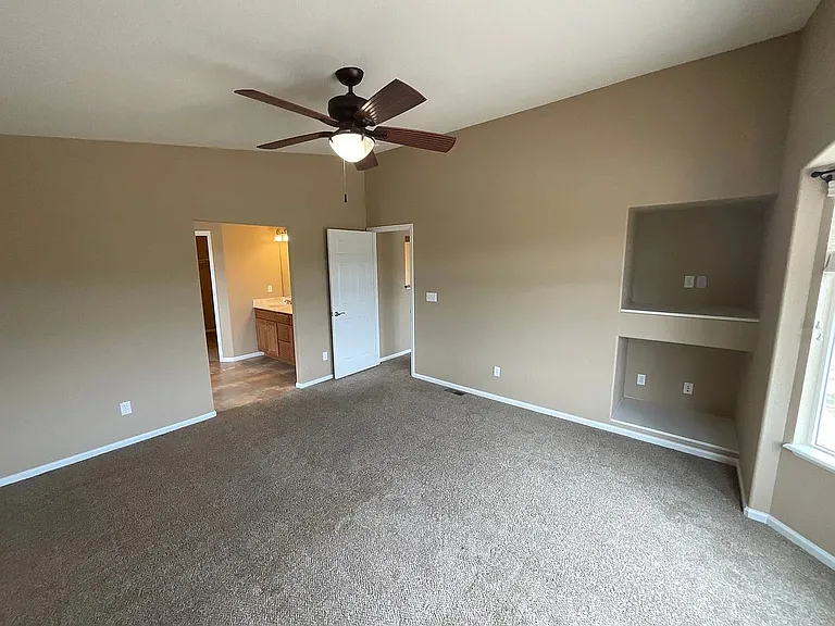 Master bedroom with media space for your entertainment!
