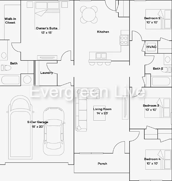 4 bed, 2.0 bath, 1470 sqft, $1,535 — Photo 2