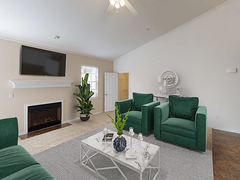 Living Room with Fireplace