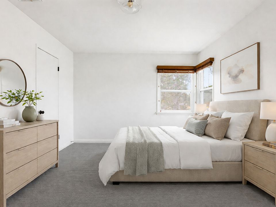 Virtually staged bedroom