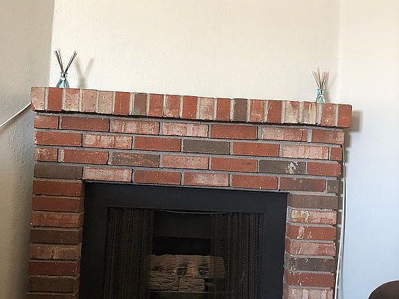 Cozy fireplace in living room