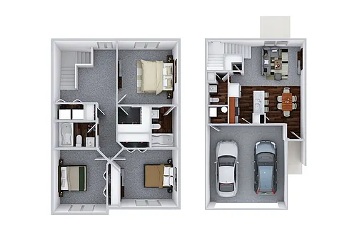 Floor plan 3 Bedroom 2.5 Bathroom