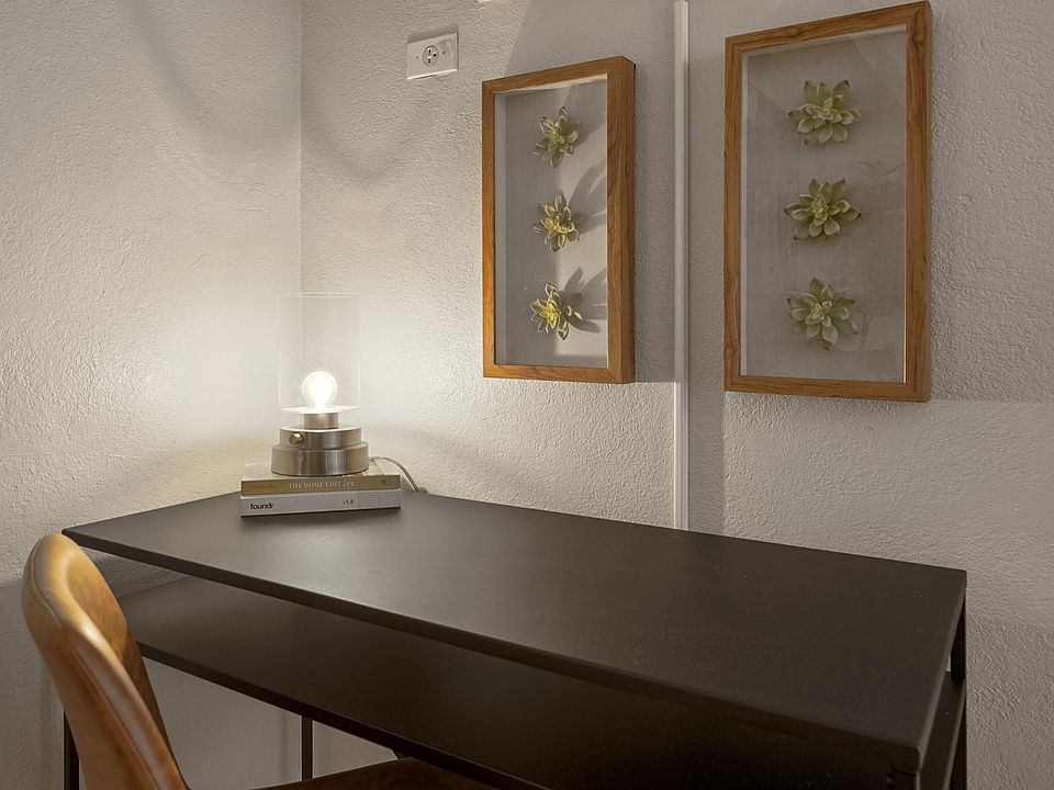 Work from home desk. Chair can be removed and it works as an entry table too.