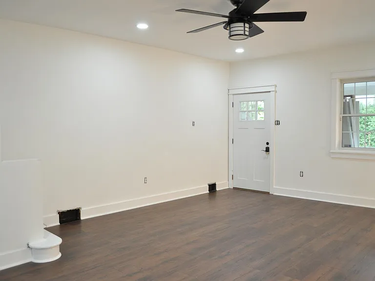 Front door and living area
