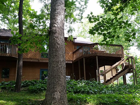 Deck on back of house