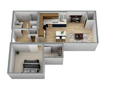 Floor plan 1 Bedroom - A1
