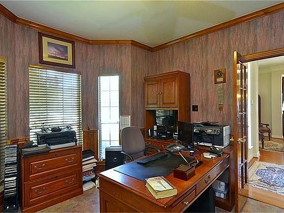 The study is separate from the bedrooms and much of the rest of the home.