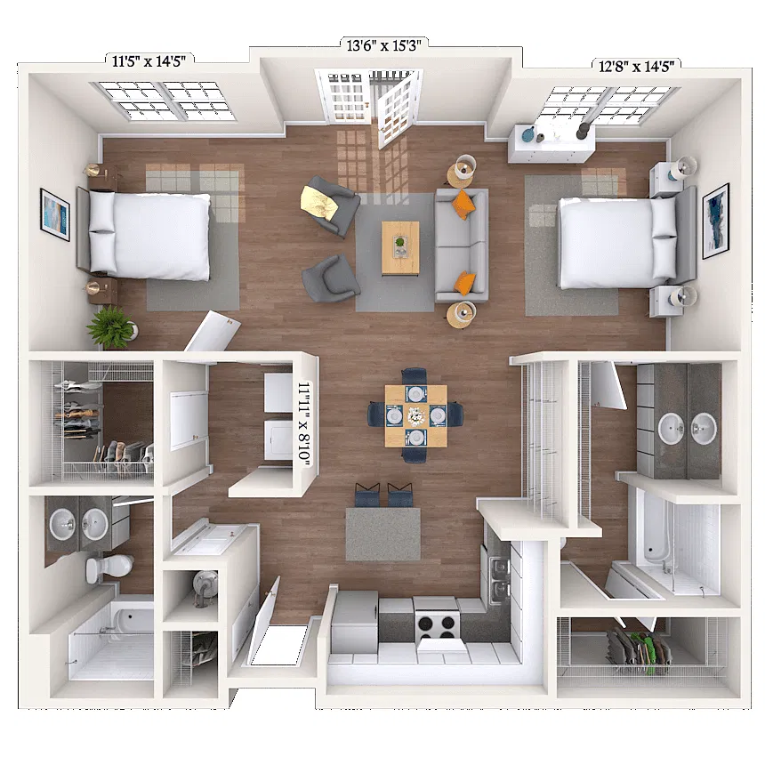 Floor plan Loft 0x2 1211-1234 SF