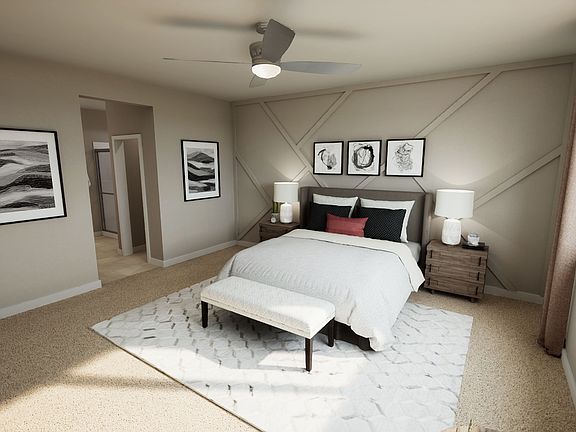 Plan 4504 Primary Bedroom Virtual Rendering