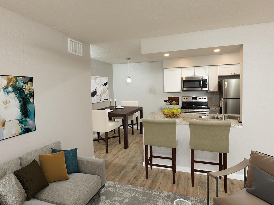 Dining area and kitchen
