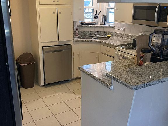 Kitchen with new granite countertops