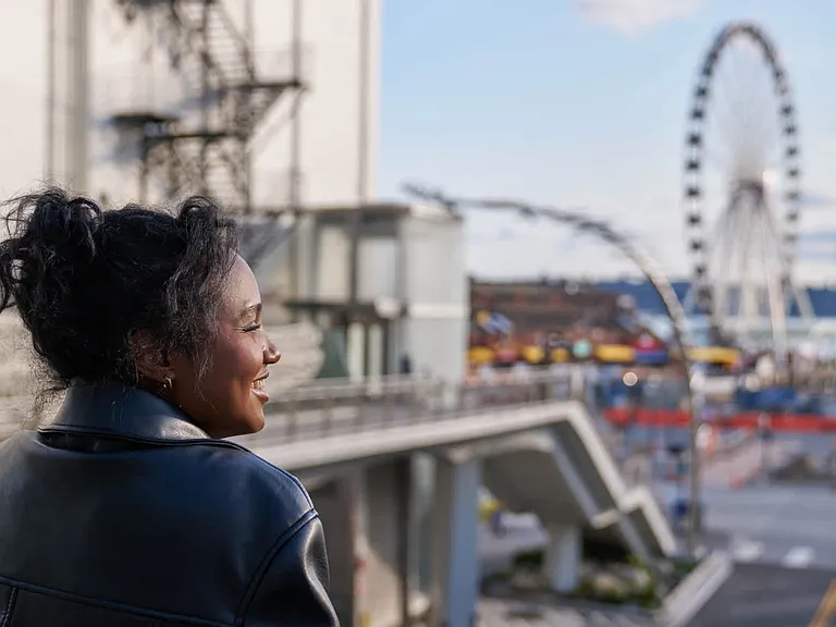 Take in views of the Seattle waterfront