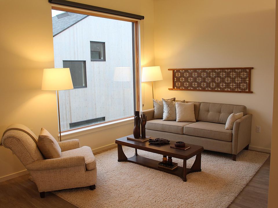 Living room with large window