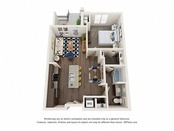 Floor plan 1X1 C