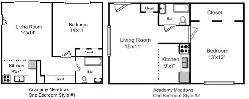 Floor plan One Bedroom