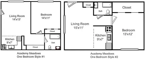 Floor plan One Bedroom