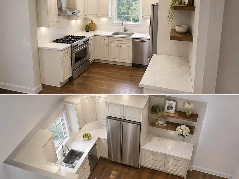 Virtually Staged. Fully renovated Kitchen complete with coffee bar! Note: The kitchen is currently being renovated and will be finished prior to move-in.