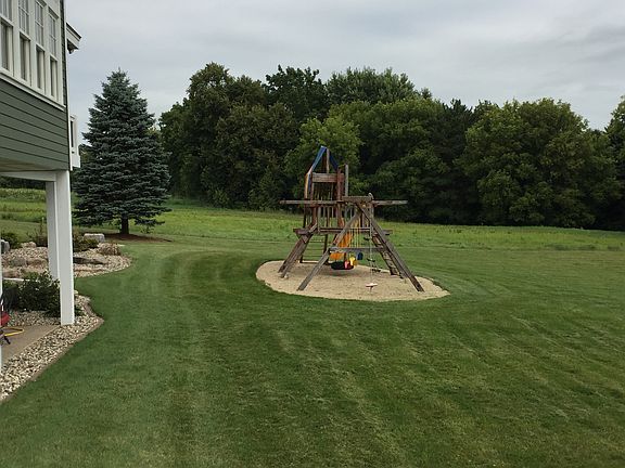 Pea gravel added to area