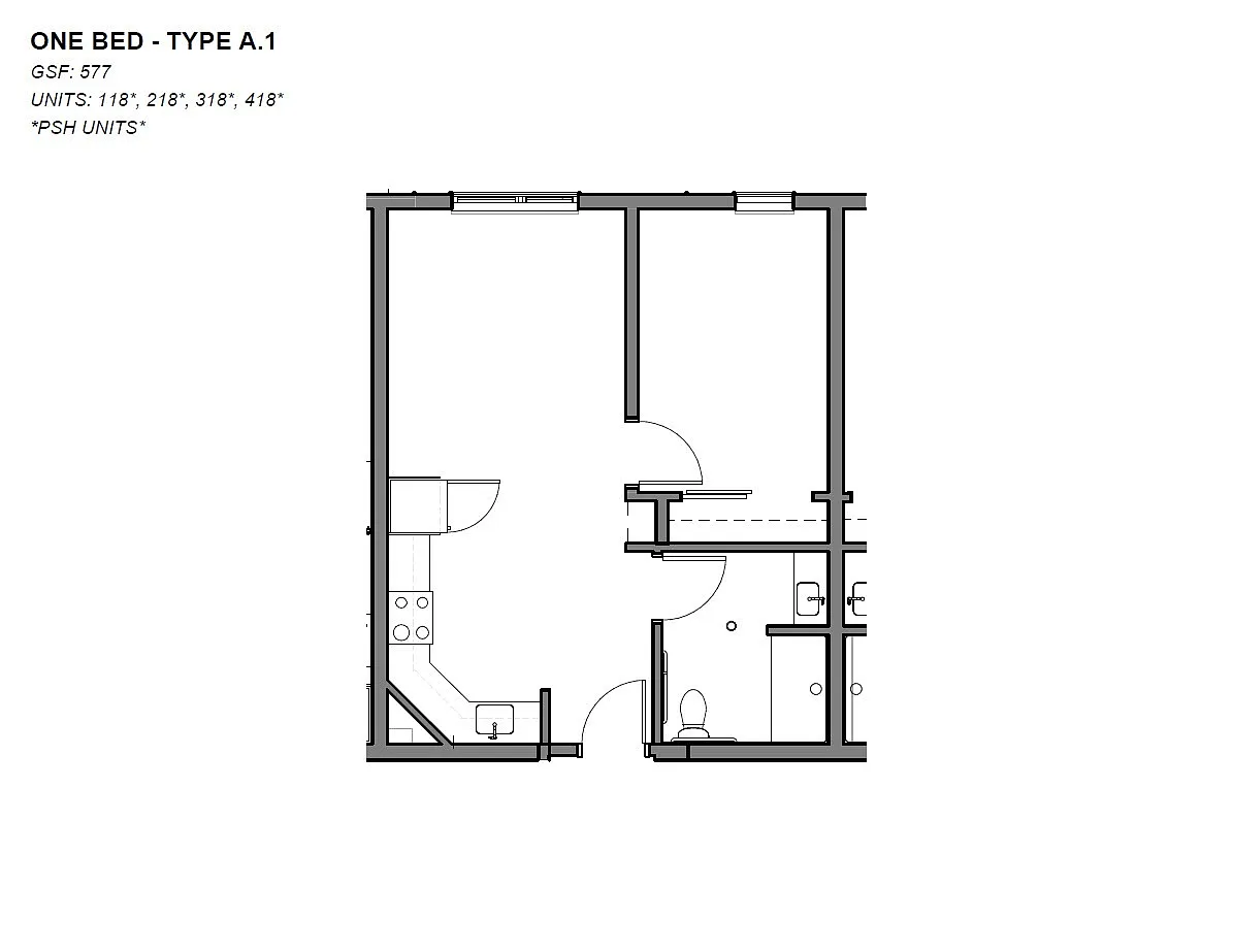 Floor plan One-Bedroom
