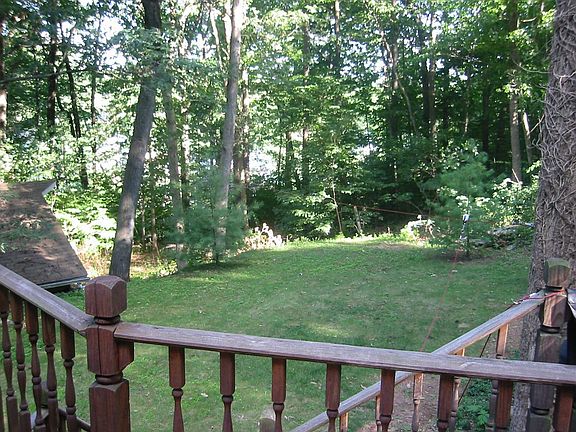 View from the Breakfast deck. The property is large and terraced.