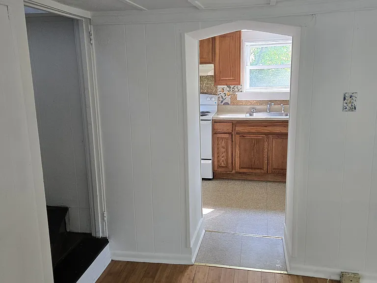 living room to kitchen entrance