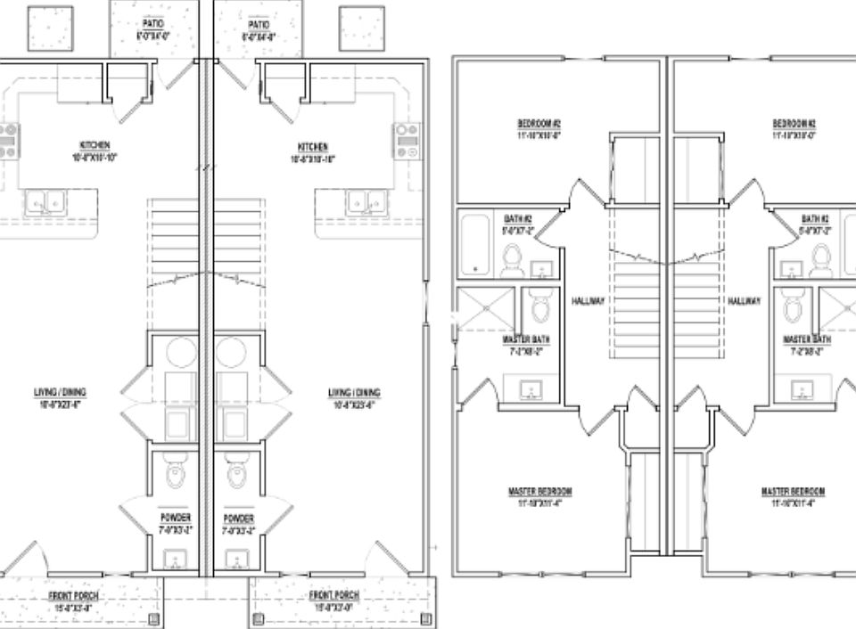 2076 Duplex Plan, Southern Impression Homes | Jacksonville ...