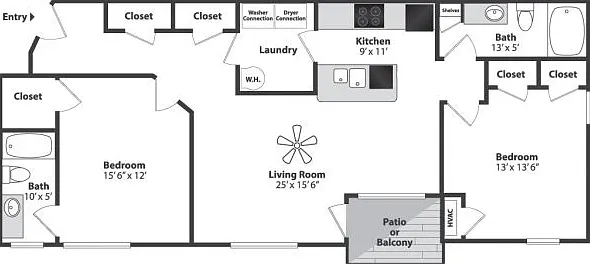 Hickory 2 Bedroom Hickory 2 Bedroom
