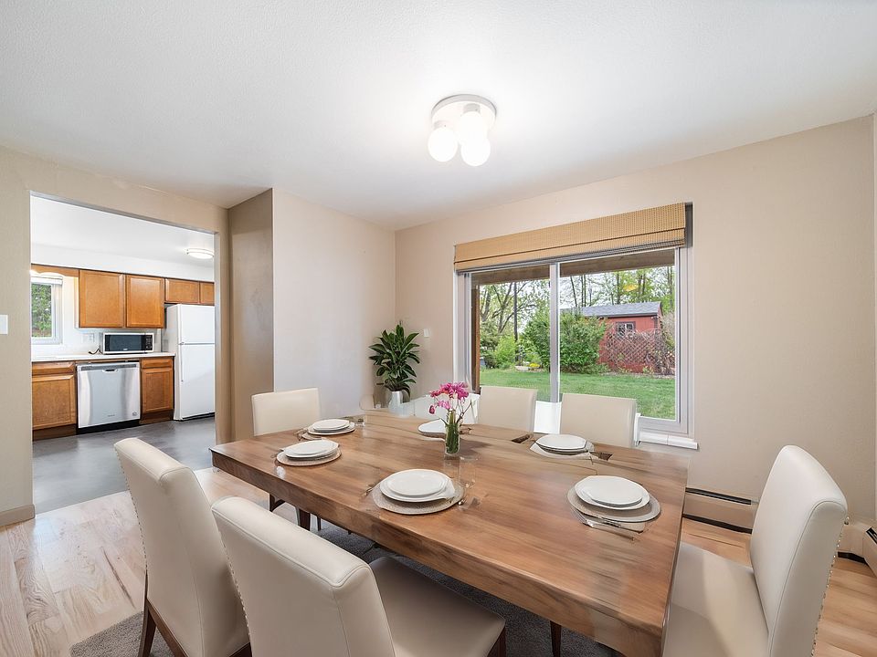 Dining area staged