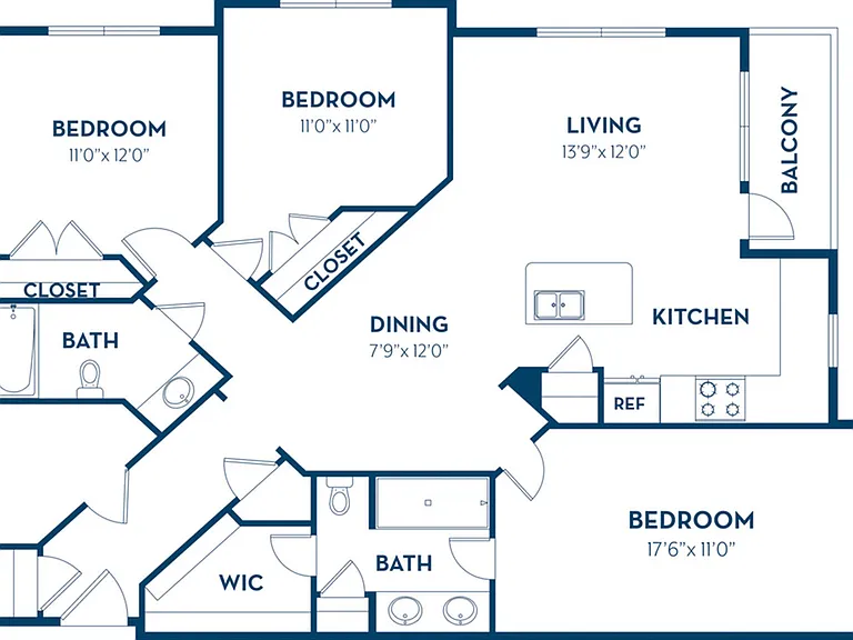 3 Bedroom | 2 Bath | 1348 SF | Renovated 3 Bedroom | 2 Bath | 1348 SF | Renovated