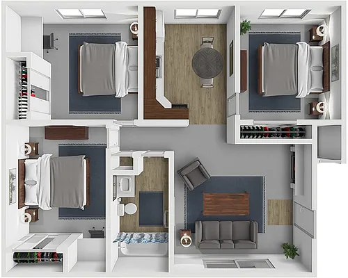 Floor plan 3 bed 1 bath