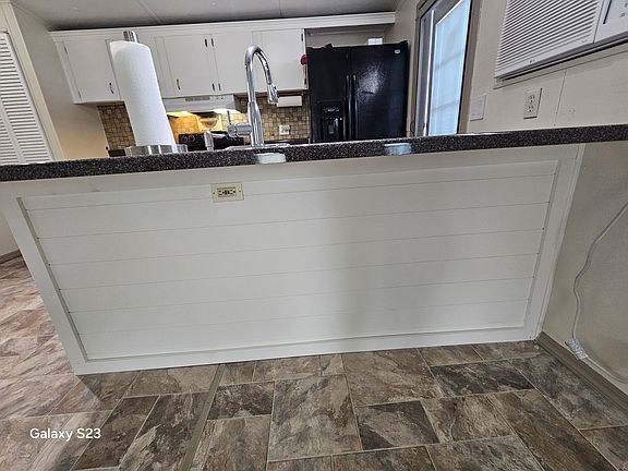 Matching shiplap breakfast bar