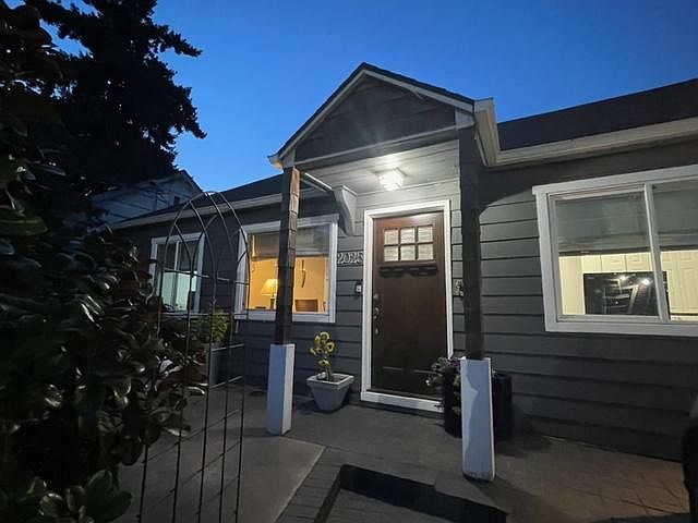 Front Entry has Private Patio - Courtyard feel. 2 Parking Spots in Driveway and an 50amp outlet in Garage for EV chargers.
