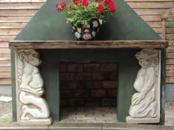 outdoor fireplace