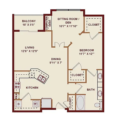 Floor plan A6 Premium Upgrade