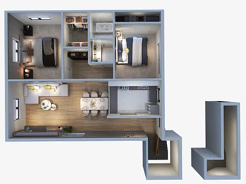 Floor plan 2x2 MG