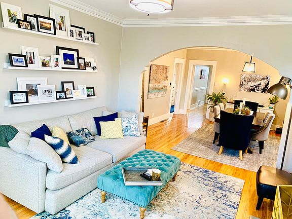 Gorgeous arch entryways, moldings, and other craftsmen details.