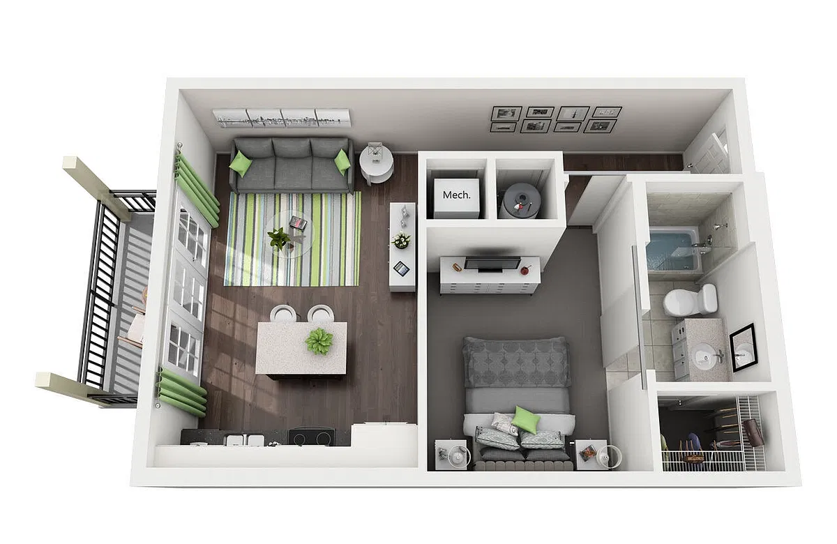 Floor plan S1 - 0 bed 1 bth (4764s1)